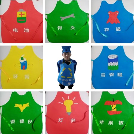 儿童垃圾分类服装幼儿园环保有害电池走秀服话剧演出道具表演衣服