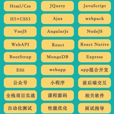 web前端开发教程零基础入门自学网页制作全栈实战项目案例分析全