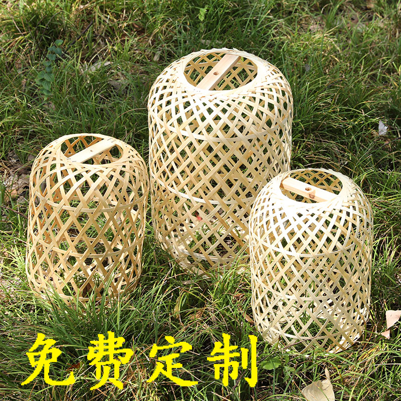 中式大号竹编灯笼古街手工火锅店婚礼古风灯笼客厅婚庆火锅店装饰