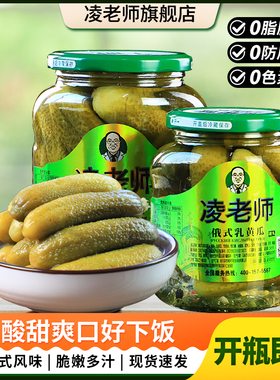 凌老师俄式酸黄瓜俄罗斯风味罐头酸青瓜汉堡沙拉酱瓜即食下饭菜