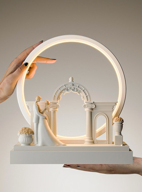 树脂欧式七夕礼物送新人装饰摆件