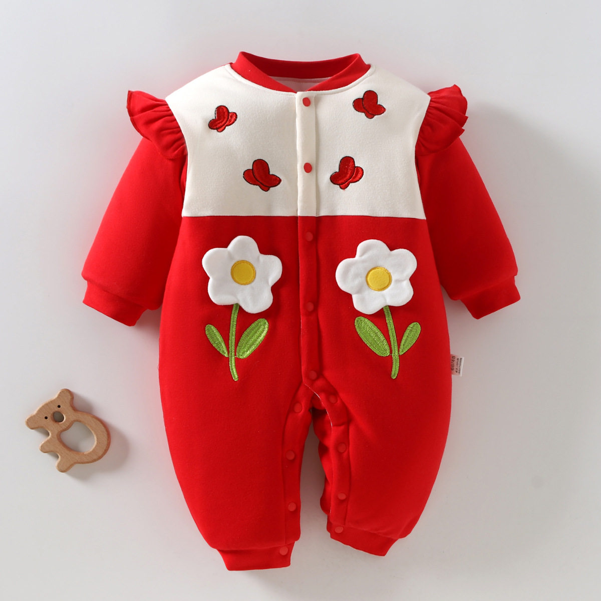 长爬婴儿拜年服连身衣/爬服/哈衣