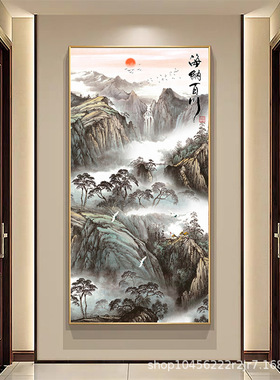新中式新中式挂画玄关现代装饰画