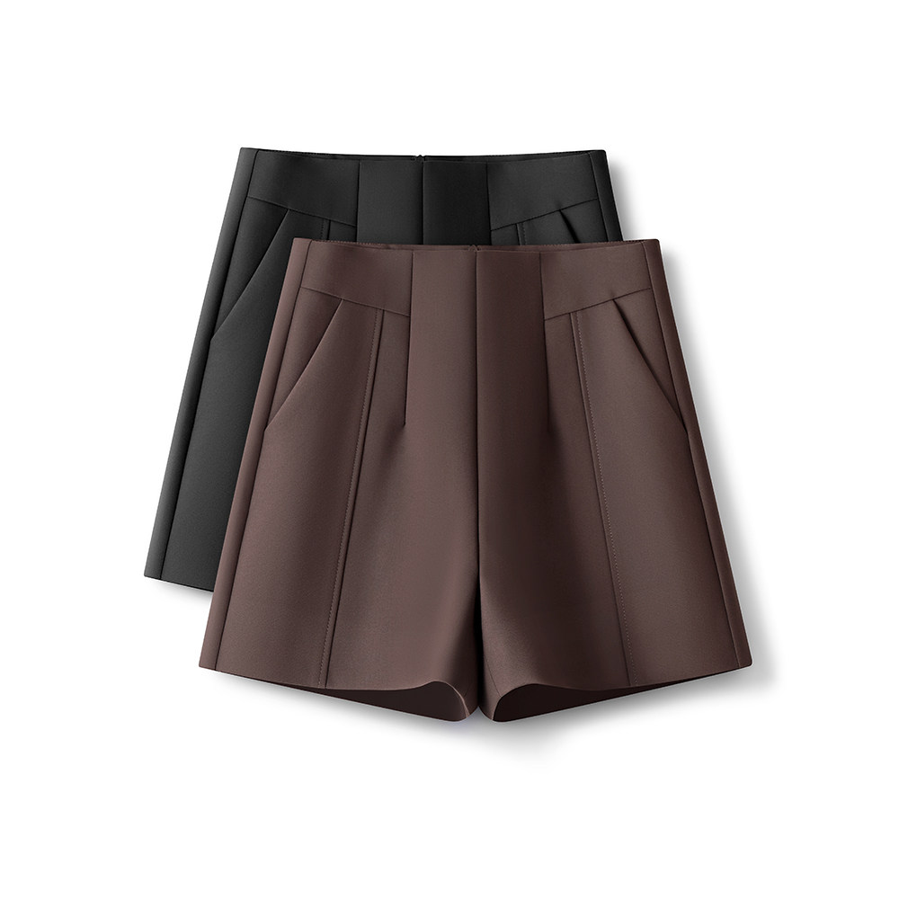 咖色短裤女2025新款爆款外穿休闲A字阔腿裤秋季通勤穿搭西装裤子,女装/女士精品,休闲裤,淘宝优惠券,粉丝福利购,淘宝优惠卷