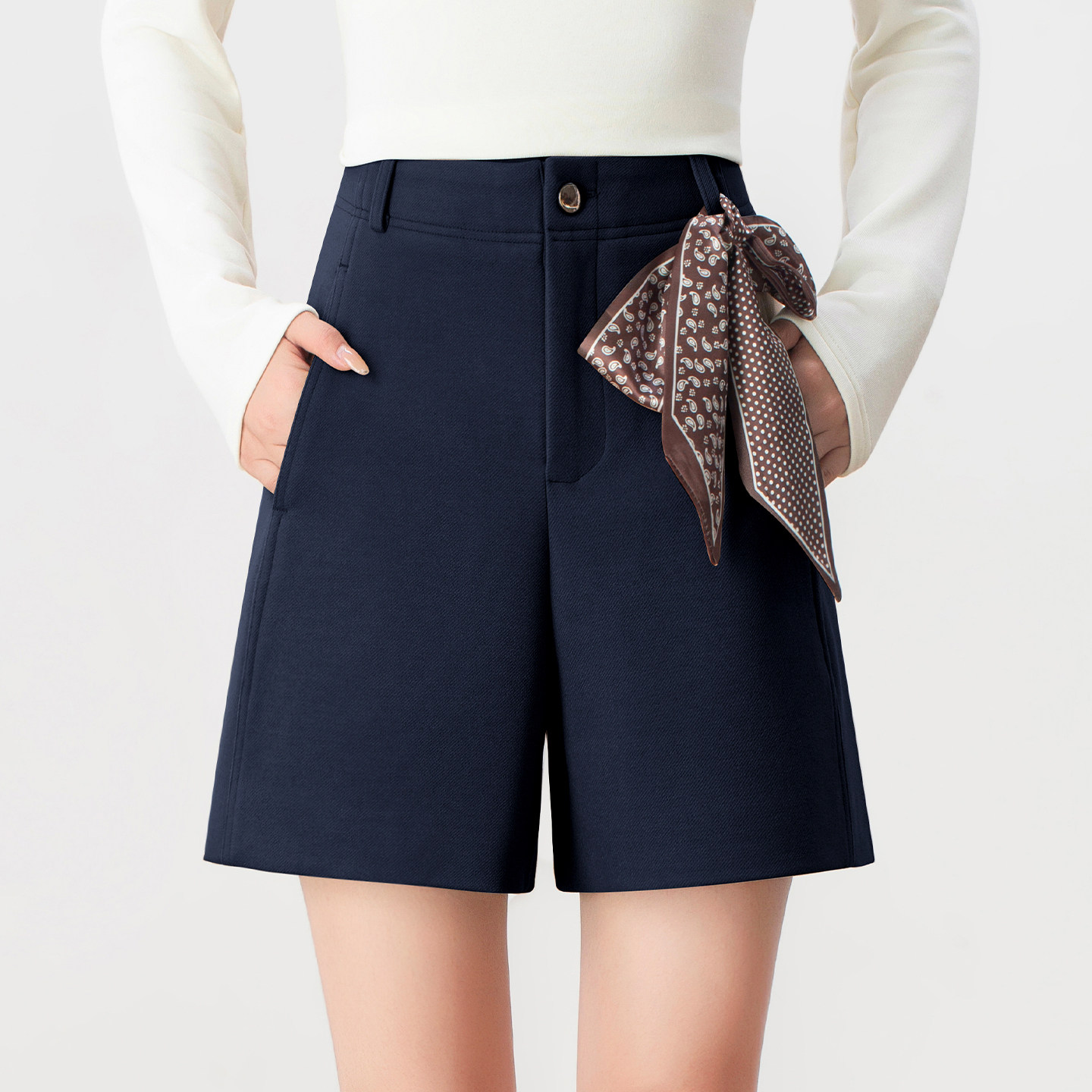 高端欧货质感毛呢阔腿裤女秋冬2025年新款高腰显瘦a字短裤四分裤,女装/女士精品,休闲裤,淘宝优惠券,粉丝福利购,淘宝优惠卷