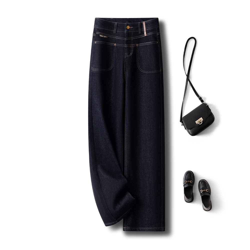 柔软抗皱洗水牛仔面料,显瘦有型不僵硬