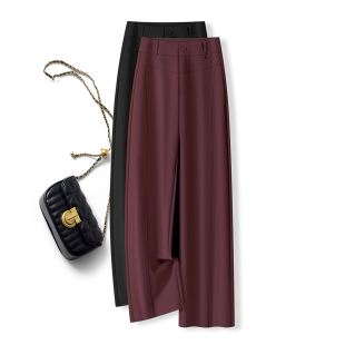 显高阔腿长裤 小个子西装 高腰显瘦休闲直筒裤 子女春秋2026年新款 裤