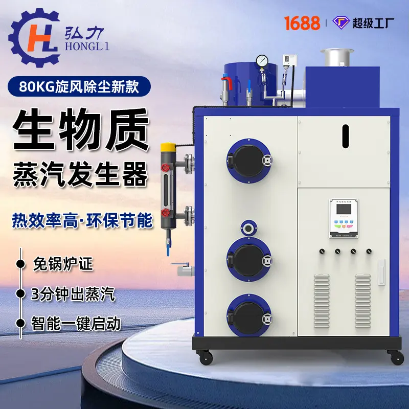 弘力80KG新款旋风除尘生物质蒸汽