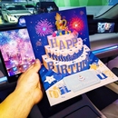 音乐生日贺卡创意礼物送情侣恋人女生闺蜜高级感3d立体祝福小卡片