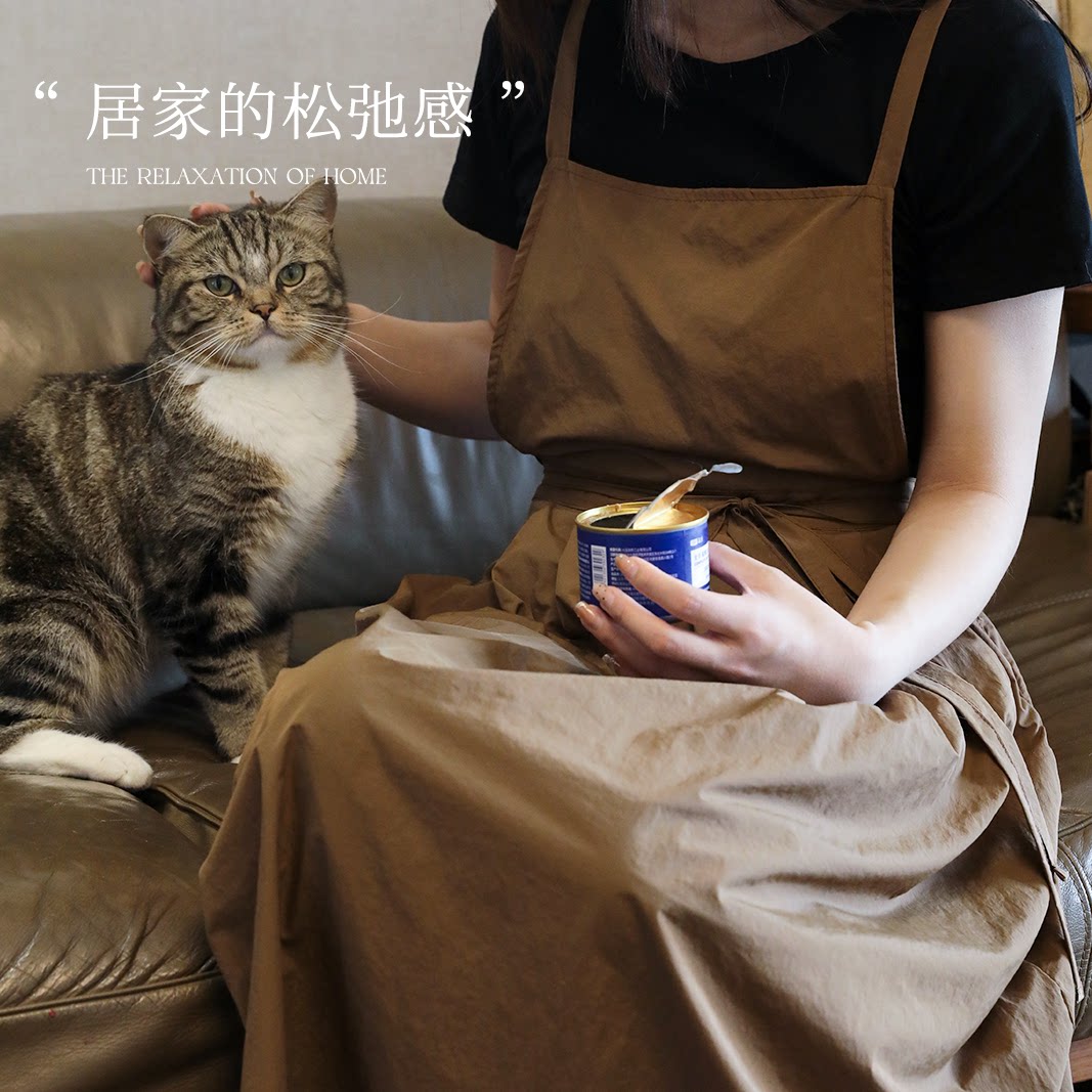韩系长款围裙厨房家用高颜值图片