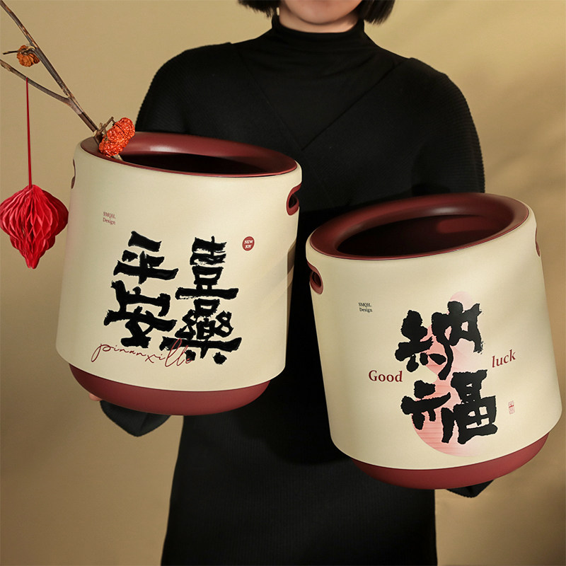好寓意无盖客厅垃圾桶家用12L图片