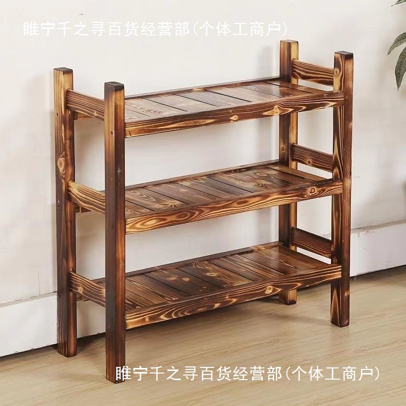 实木多层菜架火锅店2个起批碳化木餐饮采购配菜架厨房置物架