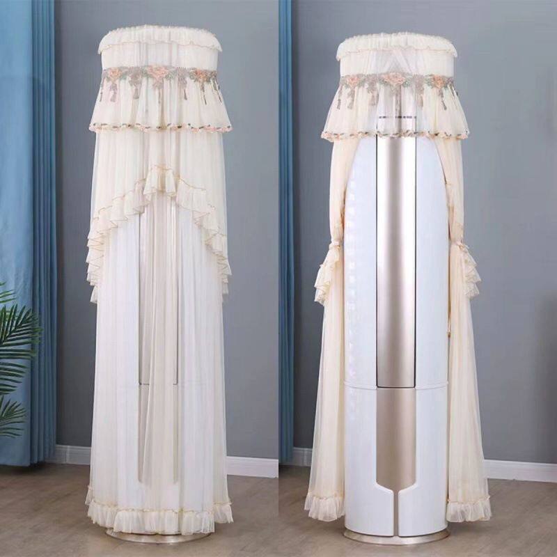 客厅柜式立式空调防尘罩家用防尘罩空调罩套柜机圆形圆柱格振尾荣