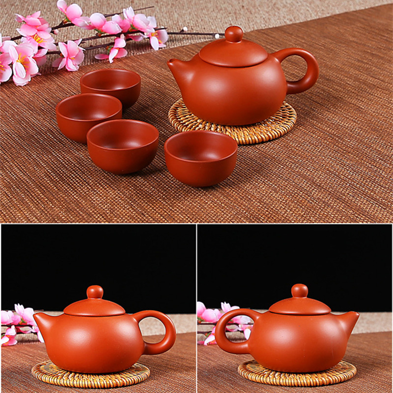 宜兴紫砂壶纯手工茶壶西施壶过滤小泡茶壶陶瓷茶具茶壶套装送4杯