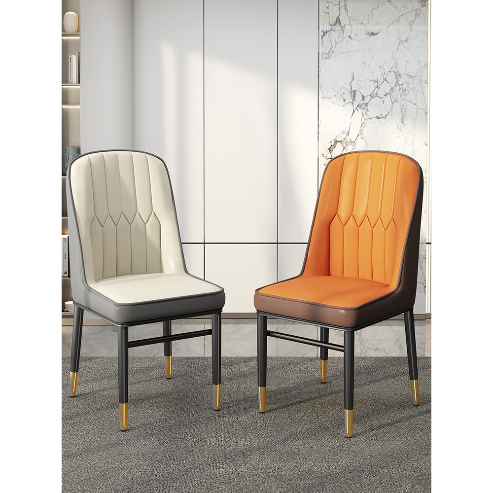 凳子梳妆凳休闲椅麻将轻奢餐椅家用高级铁艺椅子靠背茶椅餐桌椅子