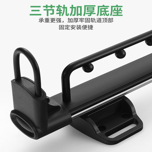 顶装 伸缩挂衣器衣架衣橱横杆单杆收纳架衣帽间衣柜挂衣杆抽拉E18