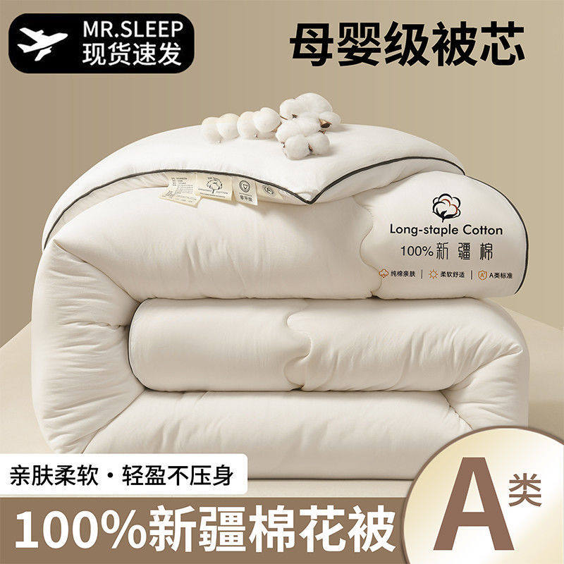 100%新疆棉花被子加厚保暖冬被棉被单人宿舍春秋被全棉絮被芯冬季