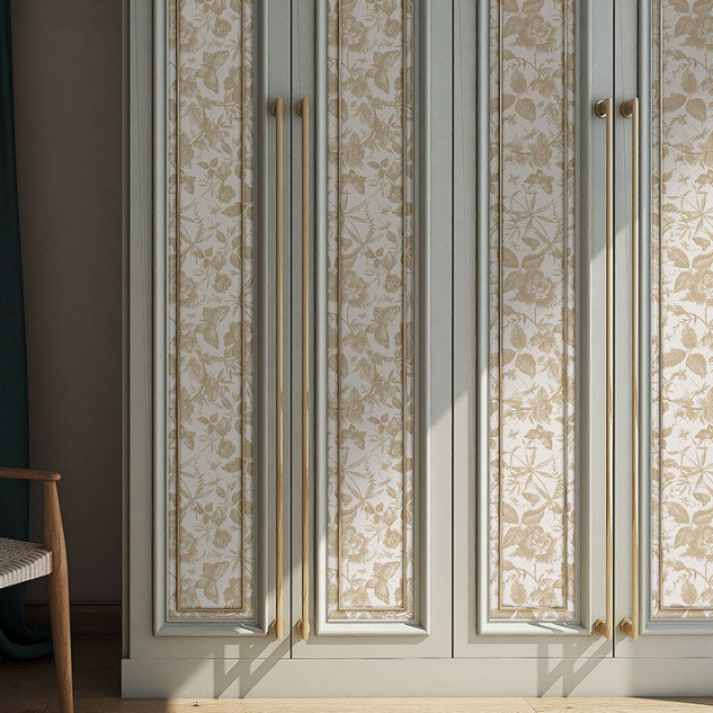 美式复古墙纸自粘墙贴玫香几许防水卧室家具橱柜美化贴贴纸