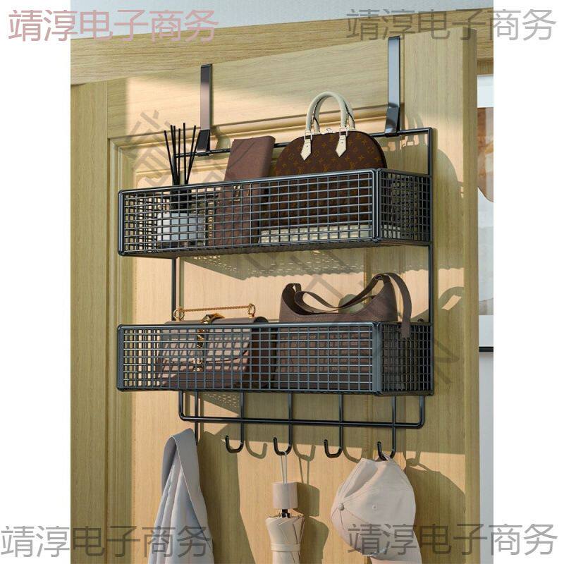 门后挂钩玄关衣帽神器壁挂墙上收纳置物架免打孔卧室门口侧挂衣架