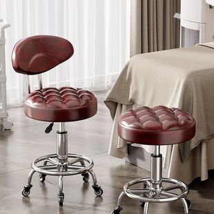 美容凳子滑轮升降美容院化妆美甲师椅子按摩理发店美发大工凳