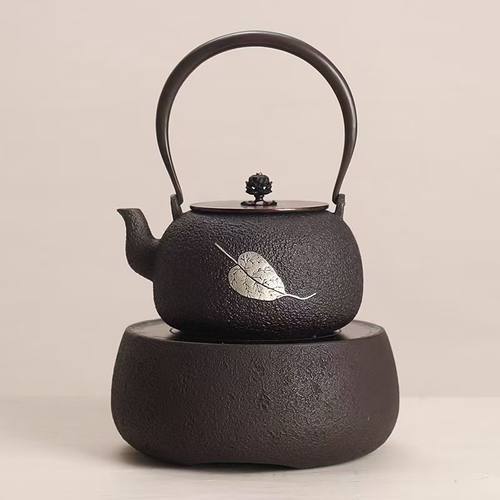 纯手工铁壶砂铁泡茶壶烧水壶一叶知秋烧水