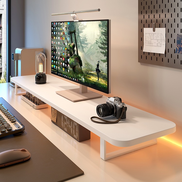 电脑架电竞房桌面置物架工位显示器底座支撑架加长笔记本支架