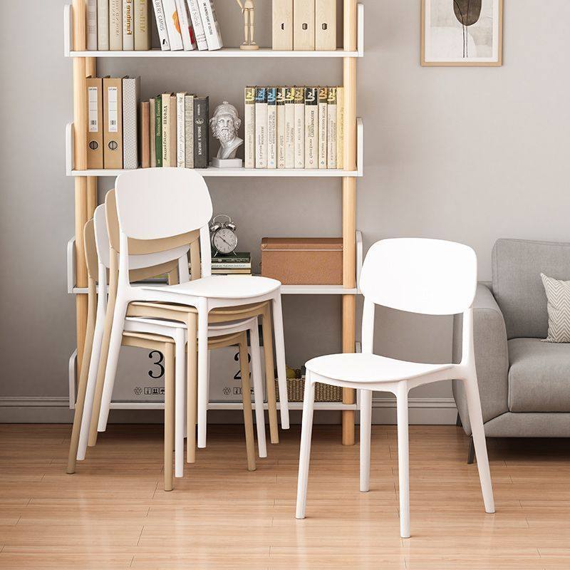 北欧餐桌靠背椅餐椅商用现代简约凳子塑料无加厚A餐厅椅子家用