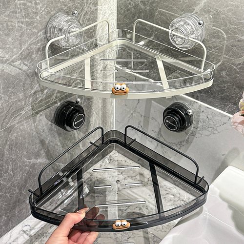 杜琥浴室吸盘置物架三角收纳架