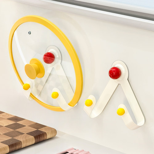 杜琥吸盘锅盖架壁挂免打孔