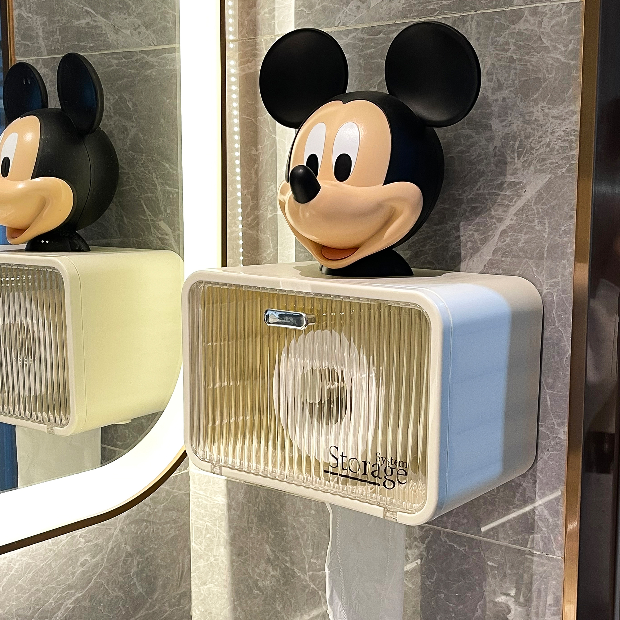 壁挂式洗脸巾收纳盒防水免打孔