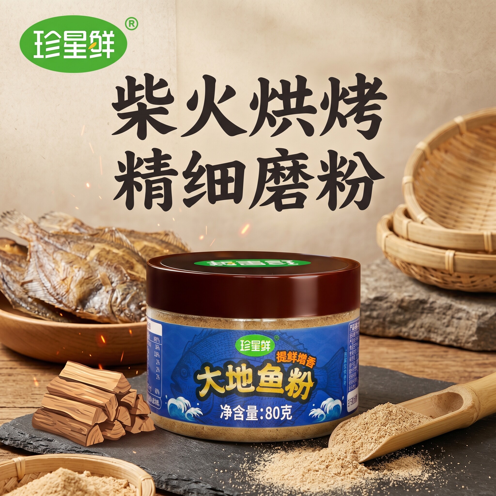 珍星鲜大地鱼粉官方旗舰店潮汕特产家用纯正砂锅粥提鲜调料无添加