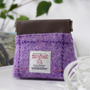 Harris tweed哈里斯粗花呢耳机包卡包零钱包女士2025新款迷你钱袋