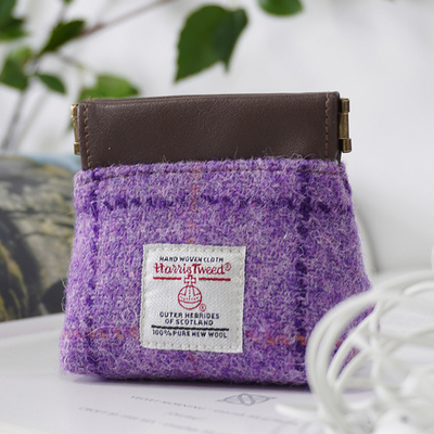 Harris tweed哈里斯粗花呢耳机包卡包零钱包女士2025新款迷你钱袋