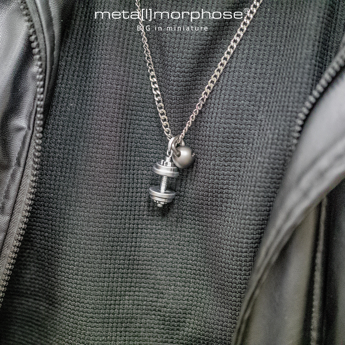 哑铃毛衣链 比利时metalmorphose秋冬穿搭时尚配饰健身礼物推荐