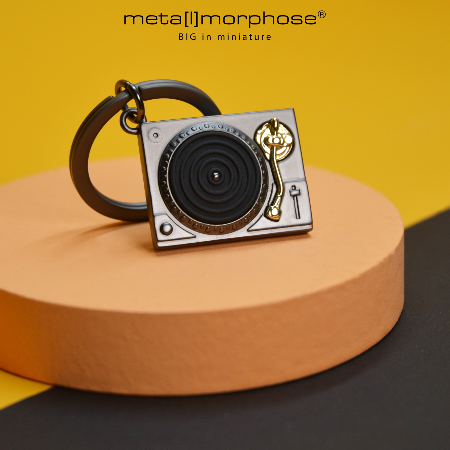 比利时黑胶碟唱片机合金钥匙扣挂件音乐系列高档原创文创礼物精致