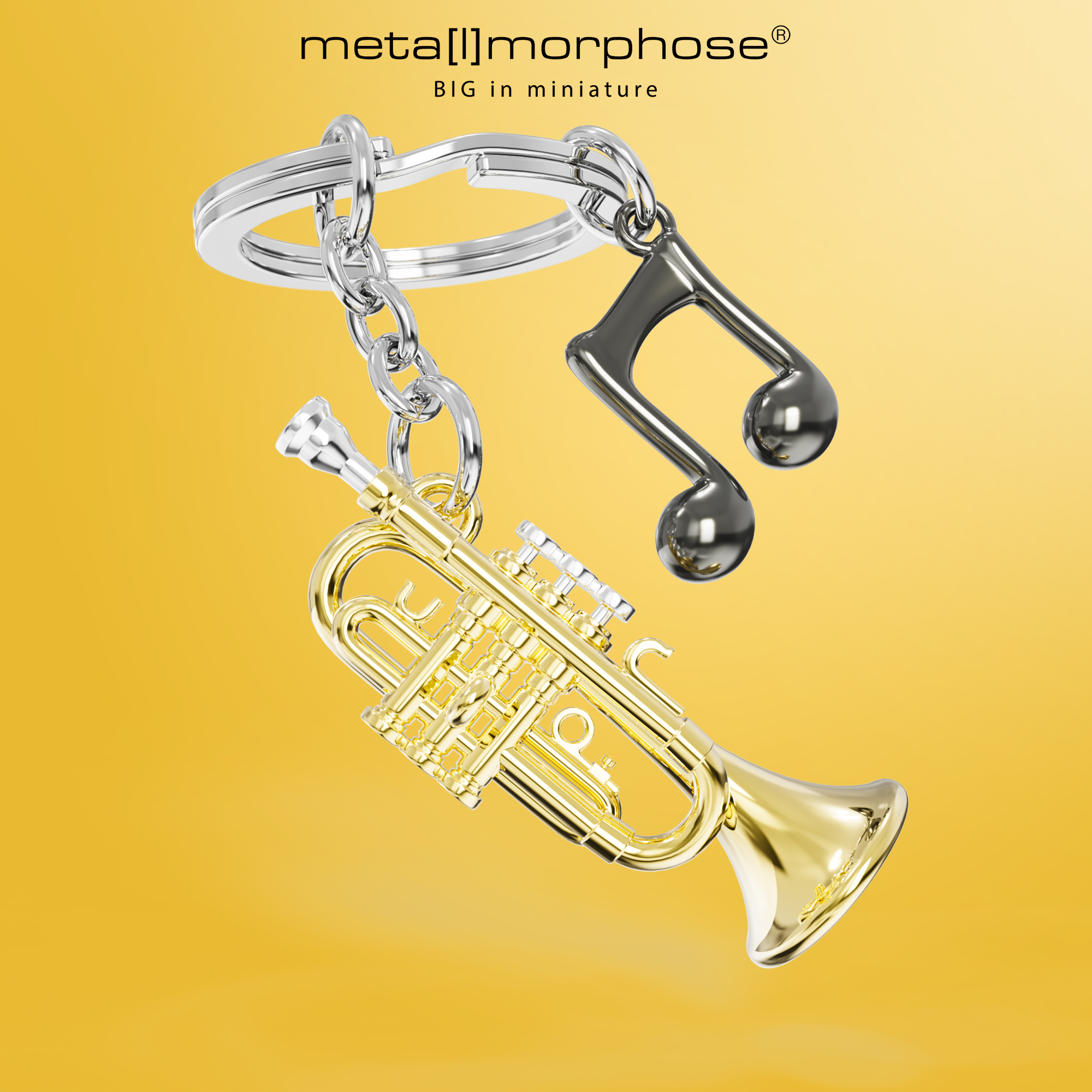 乐器小号钥匙扣包包挂件 比利时metalmorphose音乐旋律系列礼物
