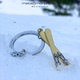 Metalmorphose滑雪橇时尚 冬天合金钥匙扣挂件精致创意生日礼物