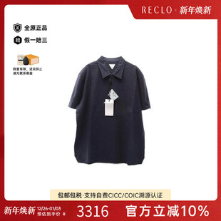 棉上衣蓝色 shirtPolo衫 中古Bottega Veneta葆蝶家男S级99新polo