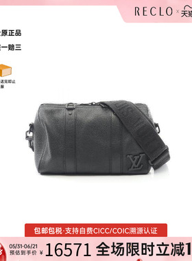 中古LV路易威登男包A级95新Shoulder bag肩包牛皮斜挎包黑色正品