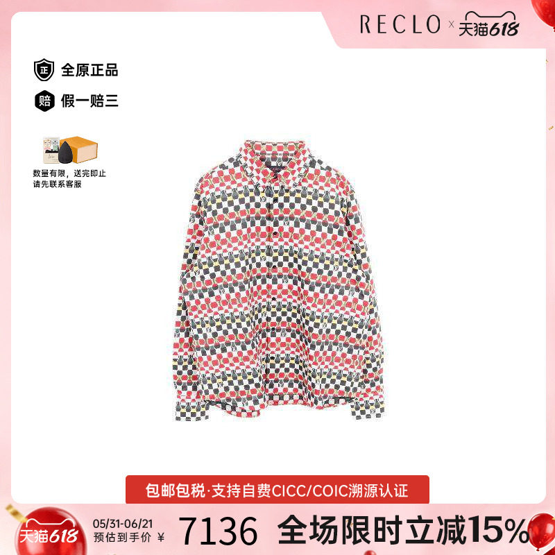 中古LV路易威登男S级99新tops上衣帆布上衣红色复古欧美RECLO正品