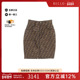 中古Fendi芬迪女A级95新skirt裙子棉裙子棕色