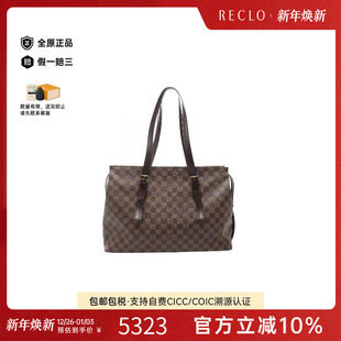 中古LV路易威登女包B级9新Tote Bag托特包涂层防水帆布托特包正品