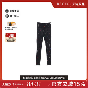 中古Chanel香奈儿女A级95新Chanel香奈儿牛仔布裤 子黑色复古RECLO