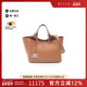 中古Tods托德斯女包S级99新tote bag托特包牛皮斜挎包棕色RECLO