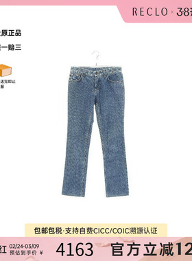 中古LV路易威登女A级95新denim pants牛仔裤棉裤子蓝色