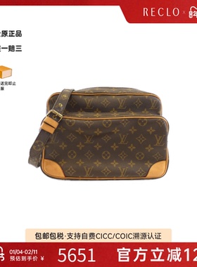 中古LV路易威登女包B级95新Nile相机包老花斜挎包正品RECLO