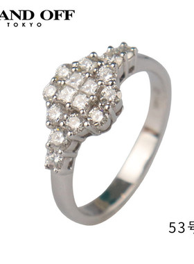 BRANDOFF花型钻石戒指14K白金