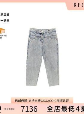中古Chanel香奈儿女A级95新denim pants牛仔裤棉裤子蓝色正品休闲