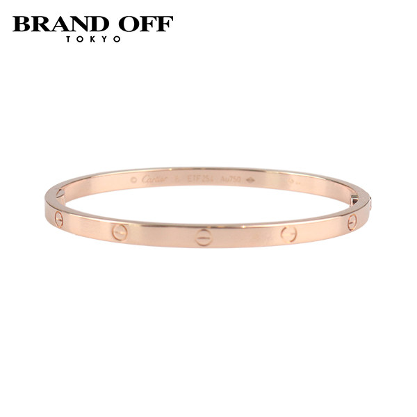 中古「95新」Cartier(卡地亚)LOVE窄版手镯小号750玫瑰金16号