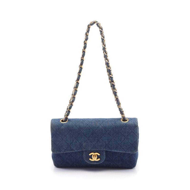 CHANEL香奈儿(B)9新CF 菱格纹 双翻盖双链条肩包$815817RECLO中古